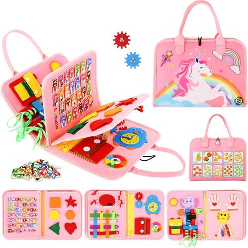 Equivera Busy Board - Montessori Speelgoed - Busy Board Montessori - Activity Board - Activiteitenbord - Motoriek Speelgoed - Educatief - Sensorisch Speelgoed