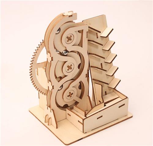 Bouwpakket Knikkerbaan Hybride Solar S- Lift op zonne-energie en batterij- hout