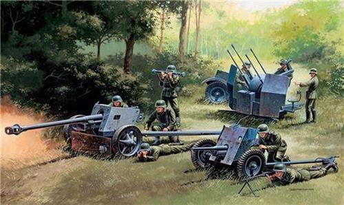 German Guns Set: Pak35-Pak40-Flak38 - Scale 1/72 - Italeri - ITA-7026