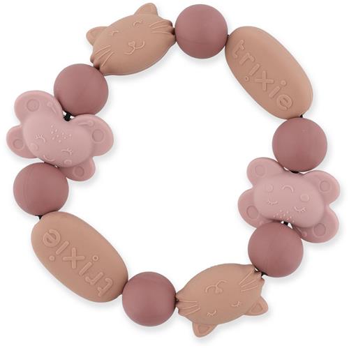 Trixie Siliconen Bijtring Armband Mrs. Cat & Mrs. Butterfly  Sensorisch Bijtspeelgoed voor Baby's