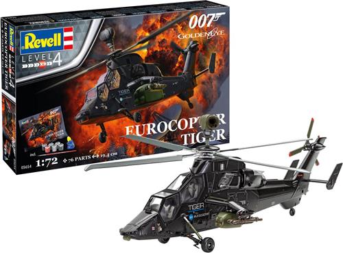 1:72 Revell 05654 James Bond 007 - Eurocopter Tiger - Geschenkset Plastic Modelbouwpakket