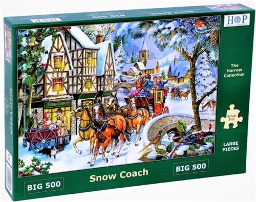 House of Puzzles Snow Coach - BIG 500 Piece Jigsaw Puzzle