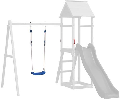 vidaXL - Schommelzitjes - 2 - st - met - touwen - 37x15 - cm - polyetheen - blauw