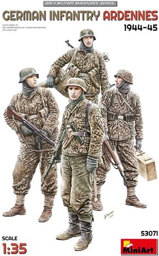 MiniArt Modelbouwpakket Militaire voertuigen - 53071 Duitse Infanteristen Ardennen 1944-45 WWII - 4 Figuren Plastic - 1:35 - Modelbouw