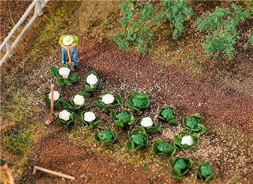 Faller - 10 Groene- en 10 bloemkolen - modelbouwsets, hobbybouwspeelgoed voor kinderen, modelverf en accessoires