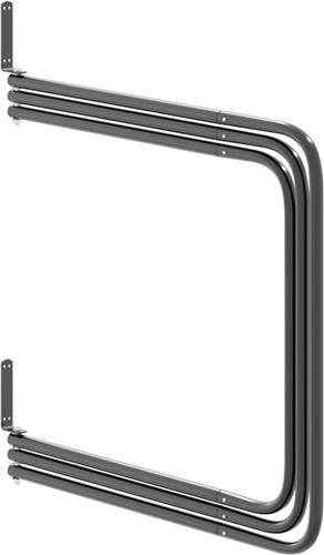 vidaXL - Zadeldekrek - met - 3 - stangen - ijzer - zwart