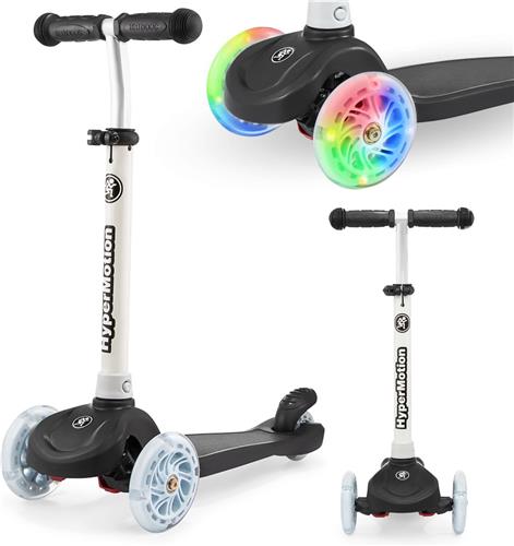 HyperMotion Kinderdriewieler step 3-8 jaar, TRINGO balansstep, antislip voet, verstelbare step voor meisjes, jongen 3+, maximale belasting 50 kg, Zwart