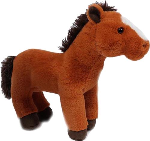 Pia soft Toys Knuffeldier lopend Paard - zachte pluche stof - premium kwaliteit knuffels - lichtbruin - 30 cm - Paarden