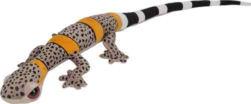 Nature Planet Knuffeldier Gekko Hagedis - zachte pluche stof - premium knuffels - beige/geel - 112 cm