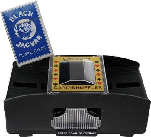 Set van kaartenschudmachine op batterijen / pakje professionele speelkaarten / gezelschap spellen