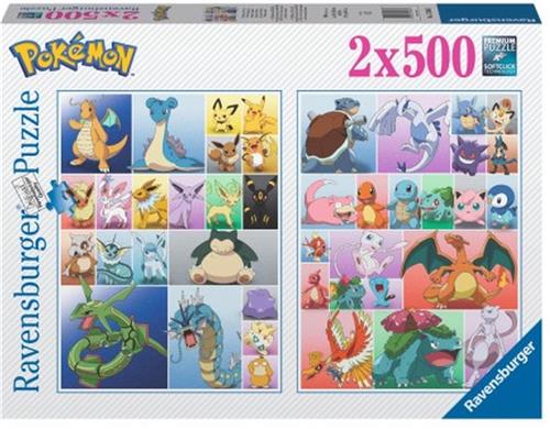 Puzzel Ravensburger Pokemon 1st Gen 2 x 500 Onderdelen