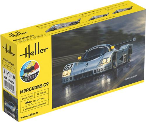 Heller Modelbouwpakket Auto - 56107 Mercedes-Benz Sauber C9 - Duitse Rauto - Starter Kit Plastic - 1:43 - Modelbouw