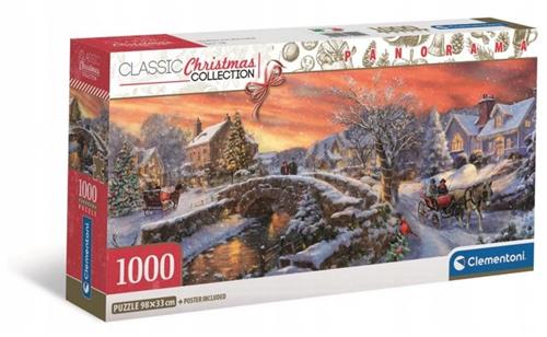 Clementoni Panorama Kerstpuzzel 1000 Stukjes Compact
