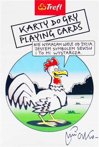 Trefl Mleczko Speelkaarten - 55 kaarten met satirische illustraties