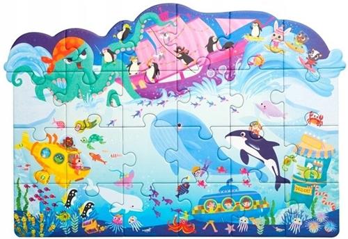 ROBOTIME 3D Houten Puzzel Waterwereld - 24 Delen, Kleurbaar