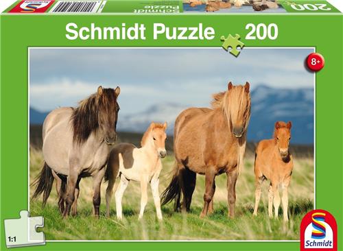 Schmidt Legpuzzel Paardenfamilie Junior Karton 200 Stukjes