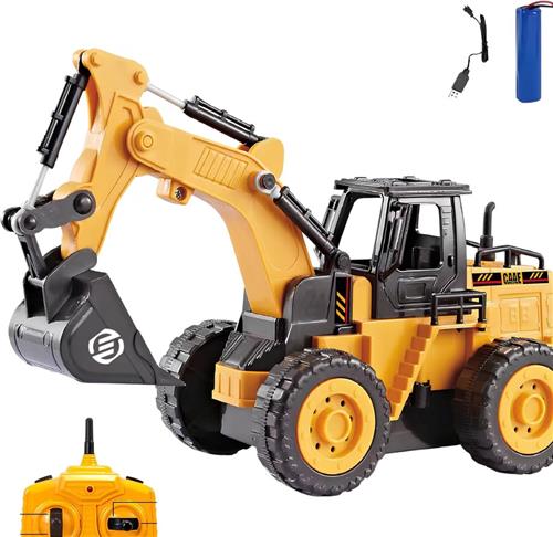 Equivera Bestuurbare Graafmachine - Afstand Bestuurbaar - Voor Kinderen vanaf 6 Jaar - Kinderspeelgoed Graafmachine