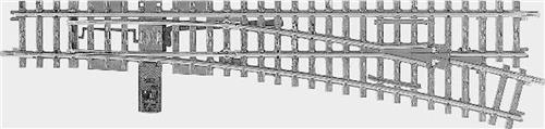 H0 Märklin K-rails (zonder ballastbed) 22716 Wissel, Rechts 225 mm 1 stuk(s)