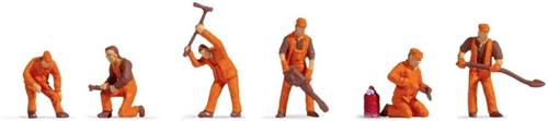 NOCH 47012 TT Spoorwerkers figuren Geverfd, Staand