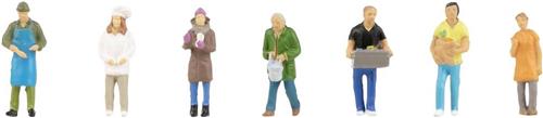 Faller 151671 H0 Weekmarkt II. figuren Geverfd, Staand