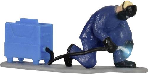 Viessmann Modelltechnik 1538 H0 Lasser met flikkerend laslicht figuren Geverfd, Staand