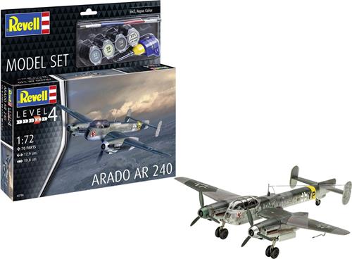 1:72 Revell 63798 Arado Ar 240 - Propeller Vliegtuig - Model Set Plastic Modelbouwpakket