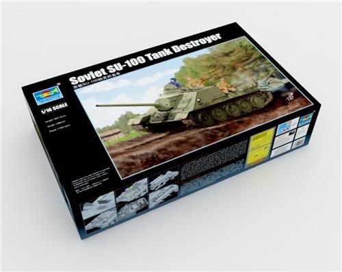 Trumpeter Modelbouwpakket Militaire voertuigen - 00915 SU-100 WWII - Sovjet Tankjager Plastic - 1:16 - Modelbouw