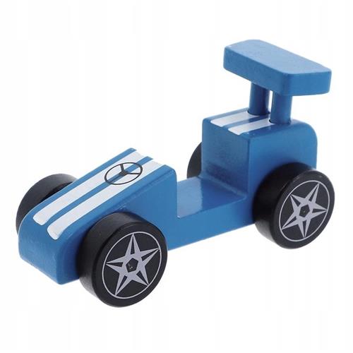 Houten Raceauto Speelgoed Blauw - Trefl