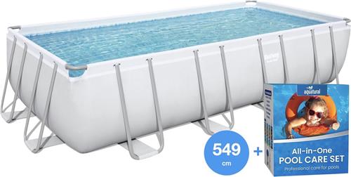549 x 274 x 122 cm Bestway Power Steel Zwembad + Complete Onderhoud Set
