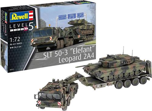1:72 Revell 03311 SLT 50-3 Elefant + Leopard 2A4 Plastic Modelbouwpakket