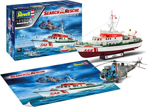 1:72 Revell 05683 DGzRS Berlin + Sea King Good Bye Set - Gift Set Plastic Modelbouwpakket