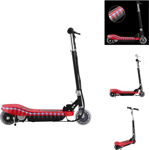 vidaXL Elektrische Step - Elektrische Steppen - Elektrische Steps - Electrische Step - Step elektrisch met LED 120 W rood