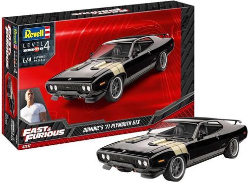 1:24 Revell 07692 Fast & Furious - Dominic's 1971 Plymouth GTX Car Plastic Modelbouwpakket