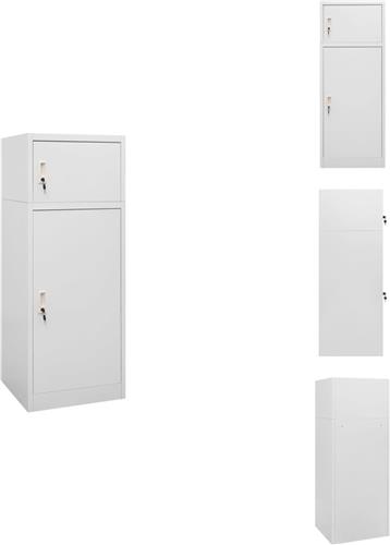 vidaXL Zadelkast - Zadelkasten - Opbergkast - Lockerkast - Zadelkast 53x53x140 cm staal lichtgrijs