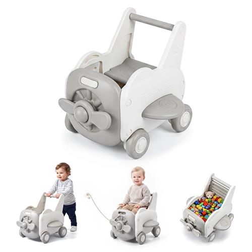COSTWAY Loopwagen voor baby's, loophulp van kunststof, voor 1-3 jaar