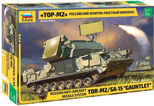 1:35 Zvezda 3633 Russian anti-aircraft missile system TOR M2 SA-15 Gauntlet Plastic Modelbouwpakket