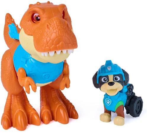 PAW Patrol - T-Rex Timmy met Geluid + Rex Figuur - Hoogte 15 cm - Paw Patrol Speelgoed vanaf 3 Jaar - Paw Patrol Dino Movie - Dino Film - Dinosaurus Speelgoed - Dinosaurussen - T Rex Figuren