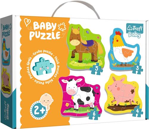 Trefl Boerderij 4-in-1 puzzel - 3/4/5/6 stukjes