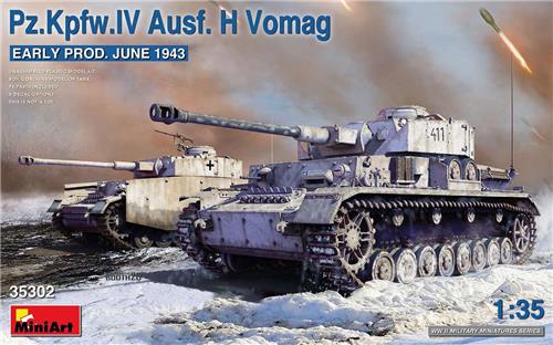 1:35 MiniArt 35302 Pz.Kpfw.IV Ausf. H Vomag. EARLY PROD. JUNE 1943 Plastic kit