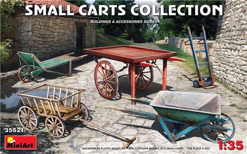 1:35 MiniArt 35621 Small Carts Collection Plastic Modelbouwpakket