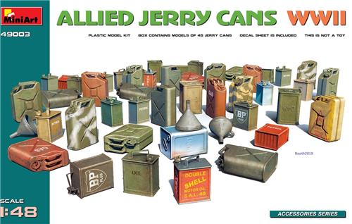 1:48 MiniArt 49003 Allies Jerry Cans set WWII Plastic Modelbouwpakket