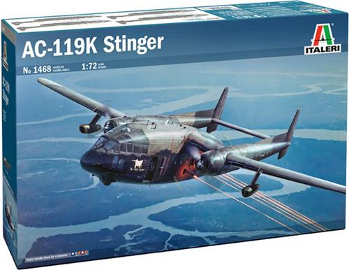 1:72 Italeri 1468 AC-119K Stinger Plane Plastic Modelbouwpakket