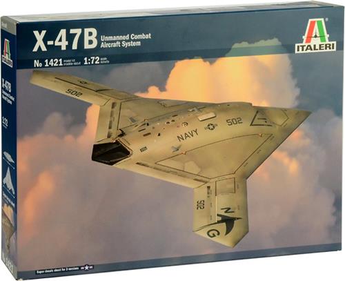 1:72 Italeri 1421 X-47B Unmanned Combat Aircraft System Plastic Modelbouwpakket