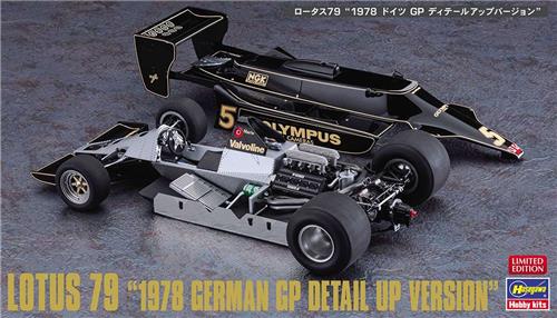 1:20 Hasegawa 52298 Lotus 79 GP 1978 Germany DUV SP498 Race Car Plastic Modelbouwpakket