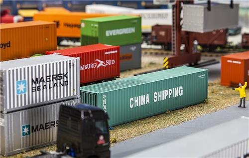 Faller - 40' Container CHINA SHIPPING - modelbouwsets, hobbybouwspeelgoed voor kinderen, modelverf en accessoires