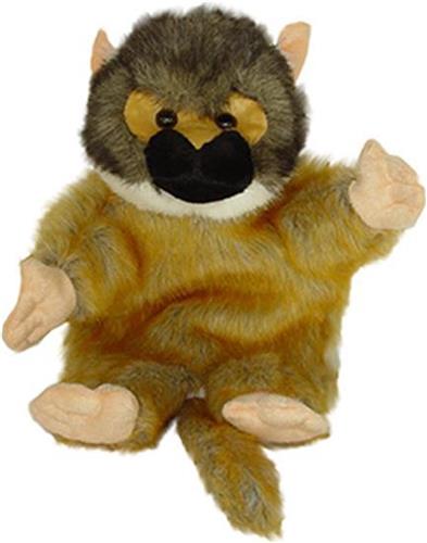 Doodshoofdaapje met staart handpop 30 cm