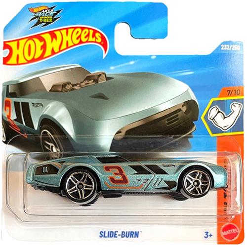 HOT WHEELS SLIDE-BURN TURQUOISE METAL GLIM 232/250 HW TORQUE 7/10 SHORT CARD 2026