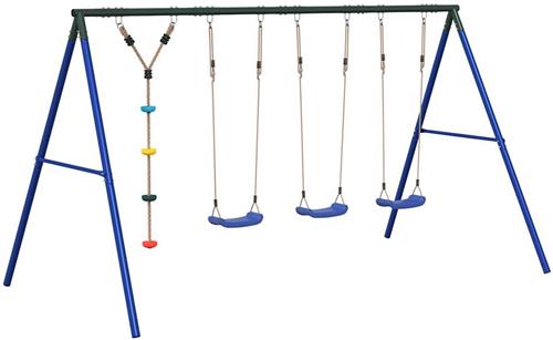 vidaXL - Schommelset - met - schommels - en - klimtouw - met - schijven