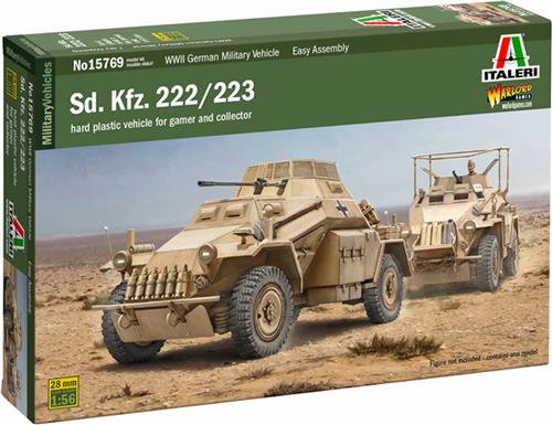 1:56 Italeri 15769 Sd. Kfz. 222/223 Plastic Modelbouwpakket
