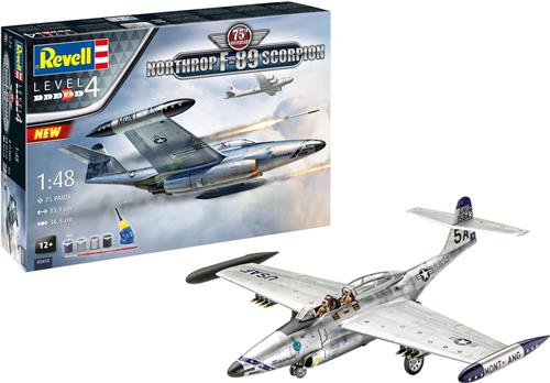 1:48 Revell 05650 50th Anniversary - Northrop F-89 Scorpion - Geschenkset Plastic Modelbouwpakket